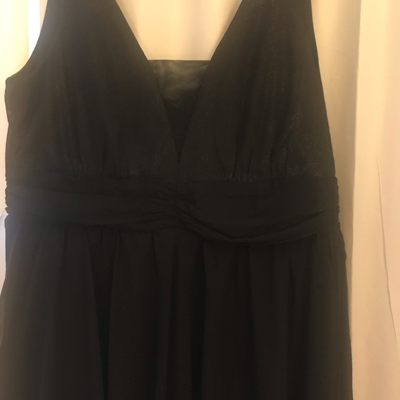 Asymmetrical Black Formal Dress - Picture 2 of 4